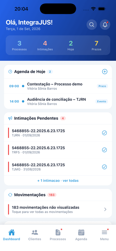 App móvel IntegraJUS
